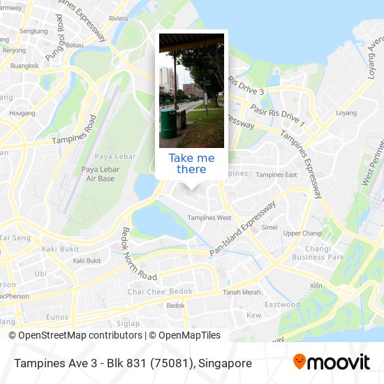 Tampines Ave 3 - Blk 831 (75081)地图