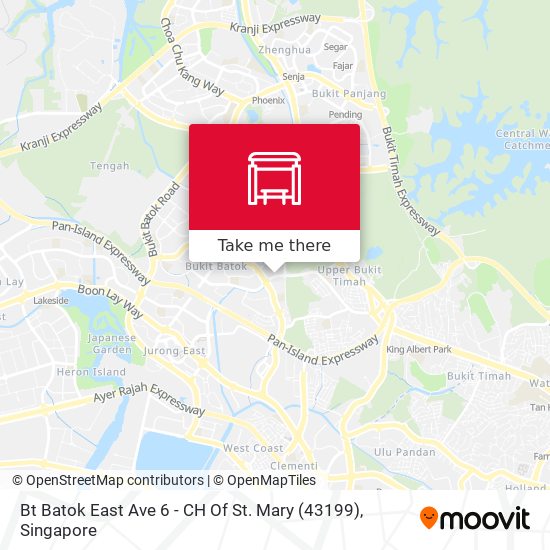 Bt Batok East Ave 6 - CH Of St. Mary (43199) map