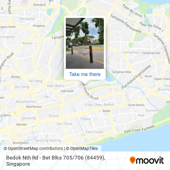 Bedok Nth Rd - Bet Blks 705 / 706 (84459)地图