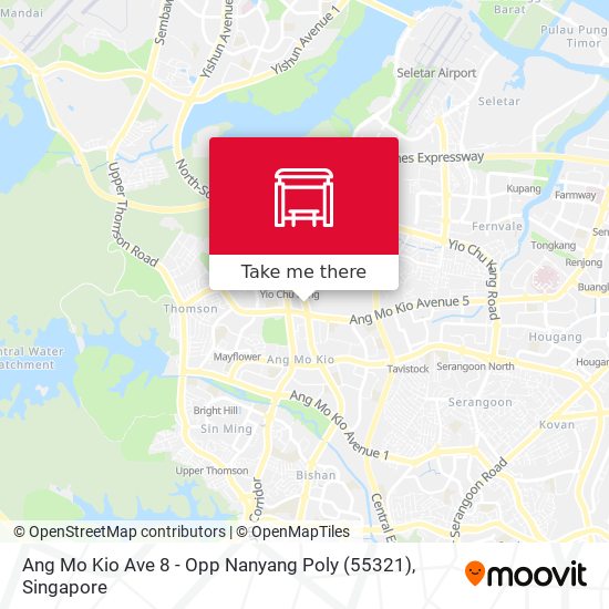 Ang Mo Kio Ave 8 - Opp Nanyang Poly (55321) map