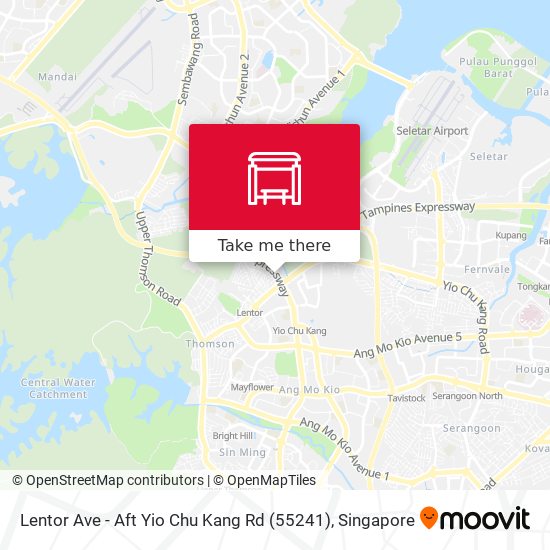 Lentor Ave - Aft Yio Chu Kang Rd (55241) map