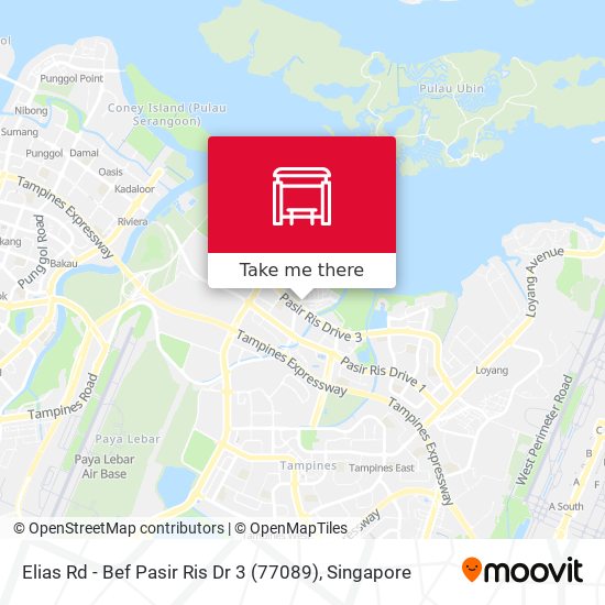 Elias Rd - Bef Pasir Ris Dr 3 (77089) map