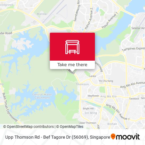 Upp Thomson Rd - Bef Tagore Dr (56069) map