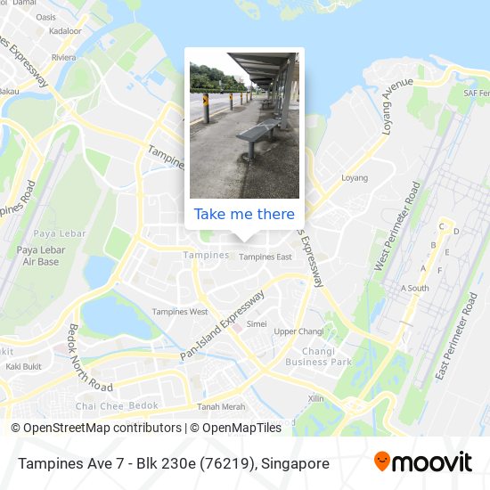 Tampines Ave 7 - Blk 230e (76219) map