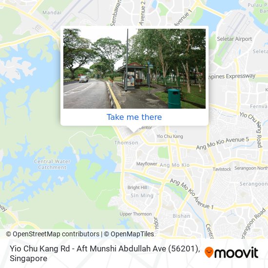 Yio Chu Kang Rd - Aft Munshi Abdullah Ave (56201) map
