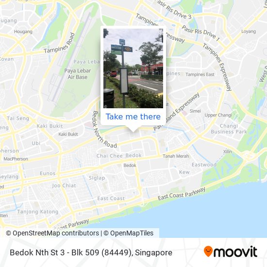 Bedok Nth St 3 - Blk 509 (84449) map