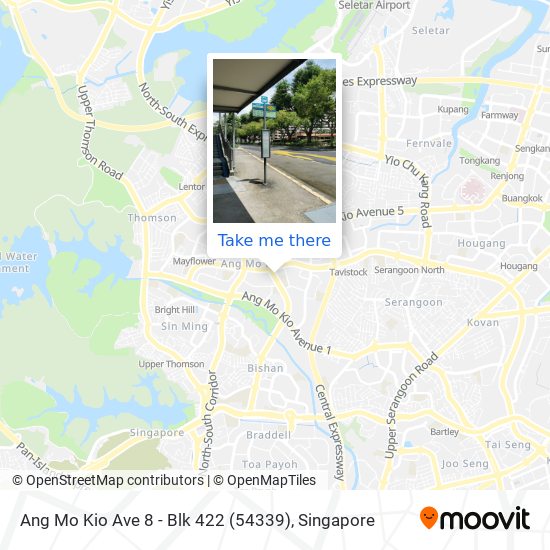 Ang Mo Kio Ave 8 - Blk 422 (54339) map