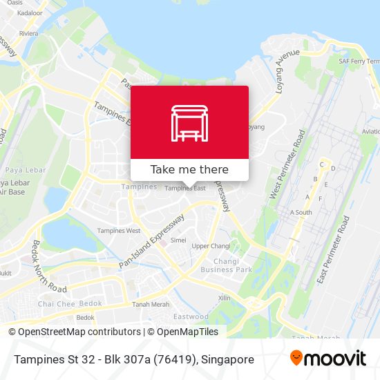 Tampines St 32 - Blk 307a (76419) map