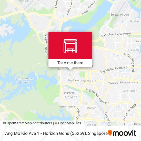 Ang Mo Kio Ave 1 - Horizon Gdns (56259) map