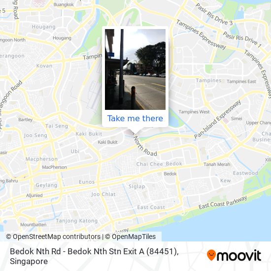Bedok Nth Rd - Bedok Nth Stn Exit A (84451) map