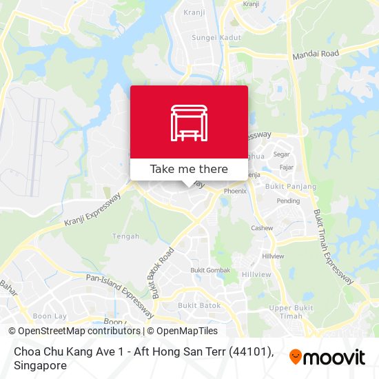 Choa Chu Kang Ave 1 - Aft Hong San Terr (44101) map