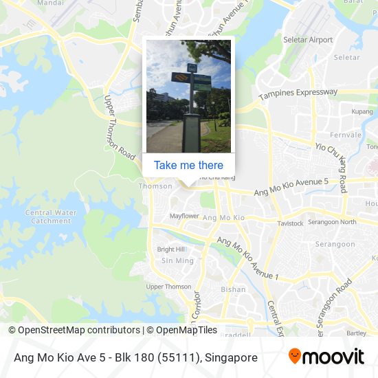 Ang Mo Kio Ave 5 - Blk 180 (55111)地图