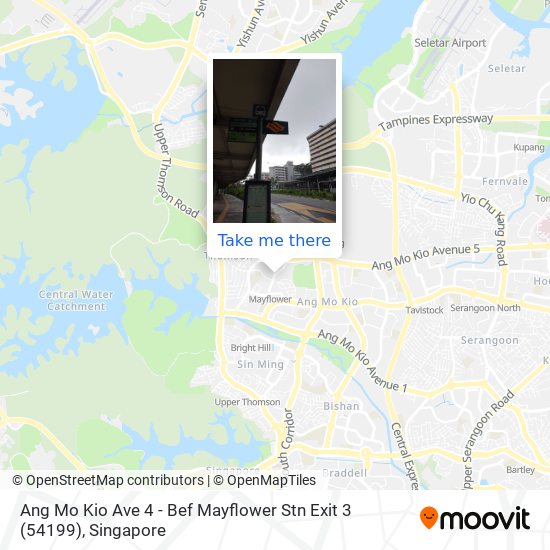 Ang Mo Kio Ave 4 - Bef Mayflower Stn Exit 3 (54199) map