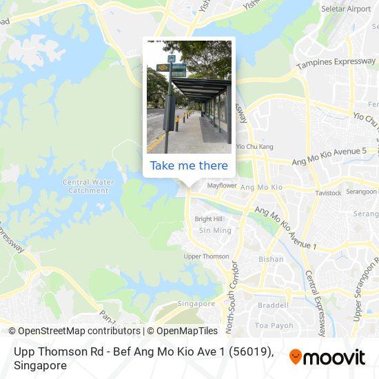 Upp Thomson Rd - Bef Ang Mo Kio Ave 1 (56019)地图