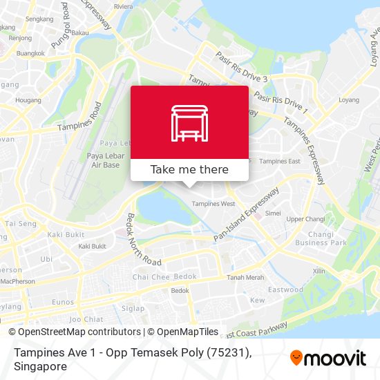 Tampines Ave 1 - Opp Temasek Poly (75231)地图