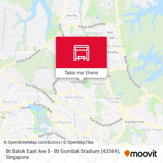 Bt Batok East Ave 5 - Bt Gombak Stadium (43569) map