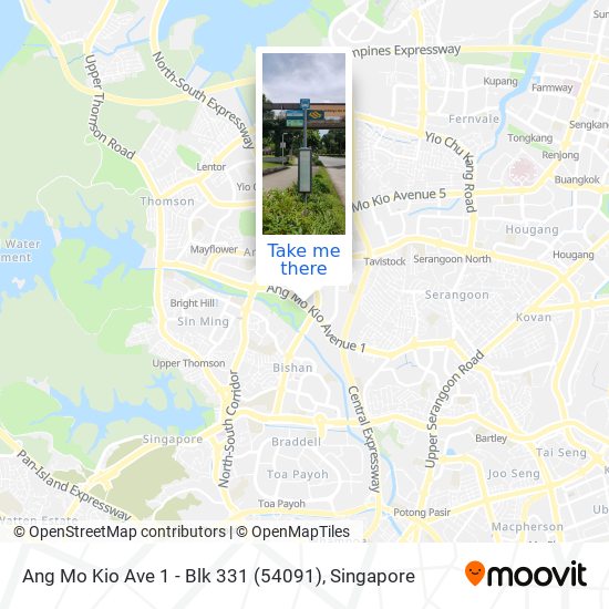 Ang Mo Kio Ave 1 - Blk 331 (54091) map
