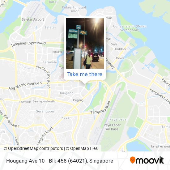 Hougang Ave 10 - Blk 458 (64021) map