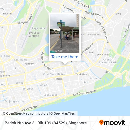 Bedok Nth Ave 3 - Blk 109 (84529) map