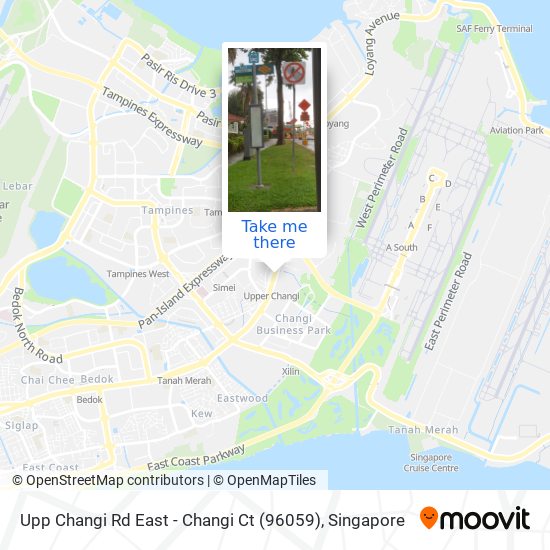 Upp Changi Rd East - Changi Ct (96059) map