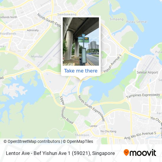 Lentor Ave - Bef Yishun Ave 1 (59021) map
