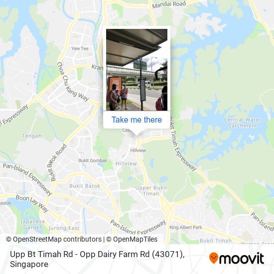 Upp Bt Timah Rd - Opp Dairy Farm Rd (43071) map
