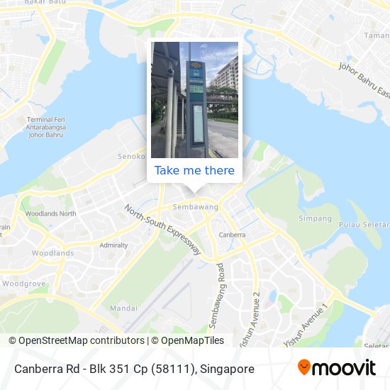Canberra Rd - Blk 351 Cp (58111) map