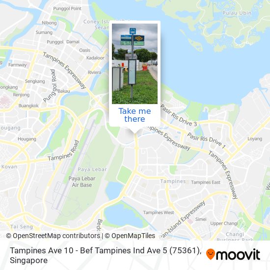 Tampines Ave 10 - Bef Tampines Ind Ave 5 (75361)地图