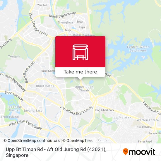 Upp Bt Timah Rd - Aft Old Jurong Rd (43021) map