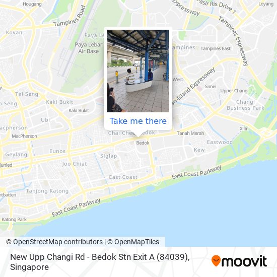 New Upp Changi Rd - Bedok Stn Exit A (84039) map