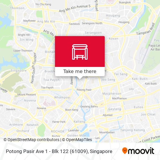 Potong Pasir Ave 1 - Blk 122 (61009) map