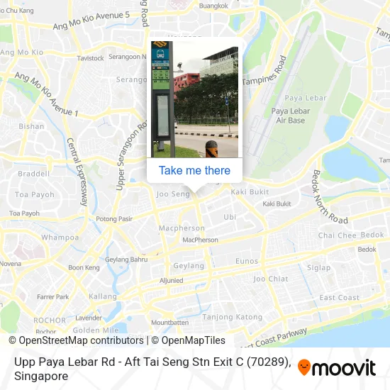Upp Paya Lebar Rd - Aft Tai Seng Stn Exit C (70289) map