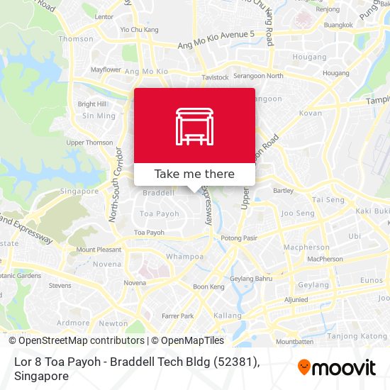 Lor 8 Toa Payoh - Braddell Tech Bldg (52381) map