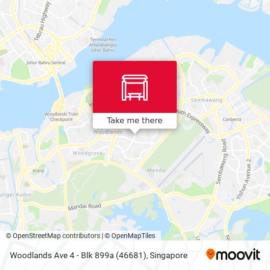 Woodlands Ave 4 - Blk 899a (46681)地图