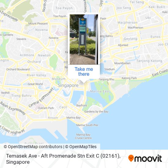 Temasek Ave - Aft Promenade Stn Exit C (02161) map