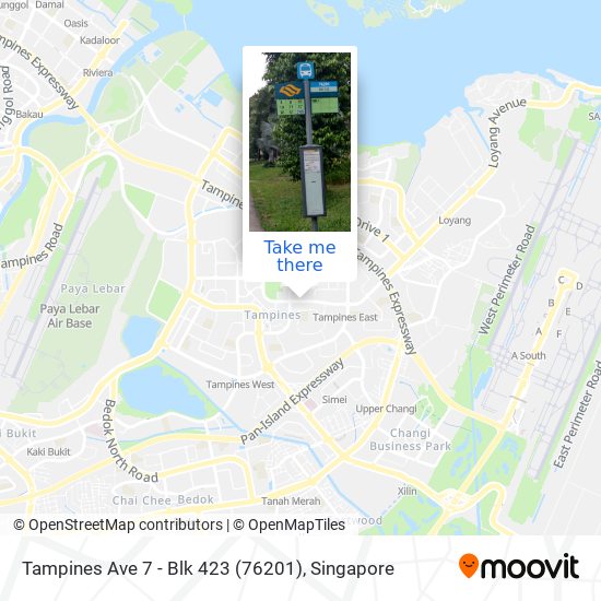 Tampines Ave 7 - Blk 423 (76201) map