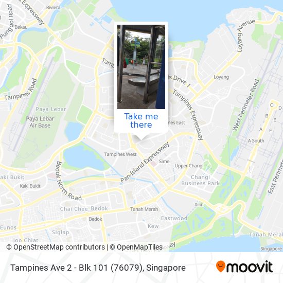 Tampines Ave 2 - Blk 101 (76079) map
