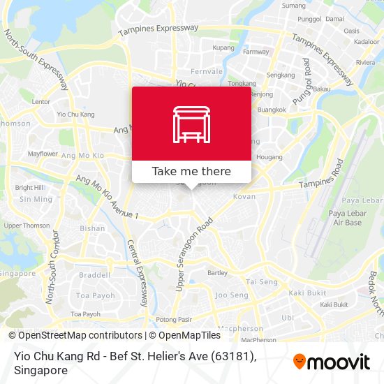 Yio Chu Kang Rd - Bef St. Helier's Ave (63181) map