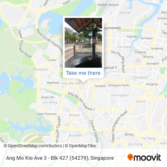 Ang Mo Kio Ave 3 - Blk 427 (54279) map