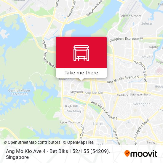 Ang Mo Kio Ave 4 - Bet Blks 152 / 155 (54209)地图