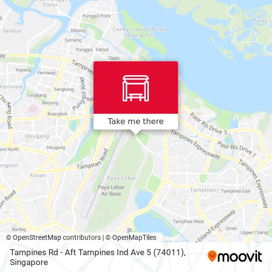 Tampines Rd - Aft Tampines Ind Ave 5 (74011) map