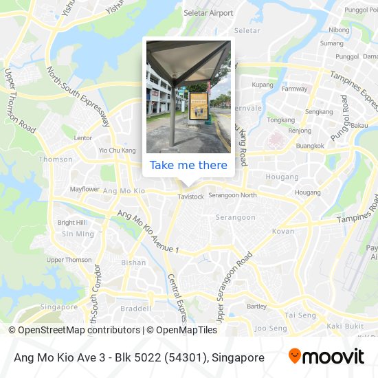 Ang Mo Kio Ave 3 - Blk 5022 (54301) map