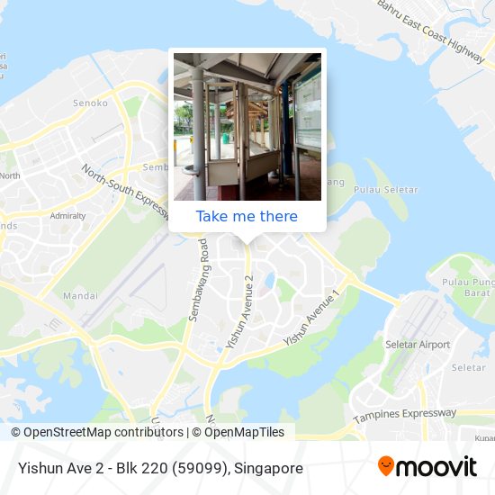 Yishun Ave 2 - Blk 220 (59099) map