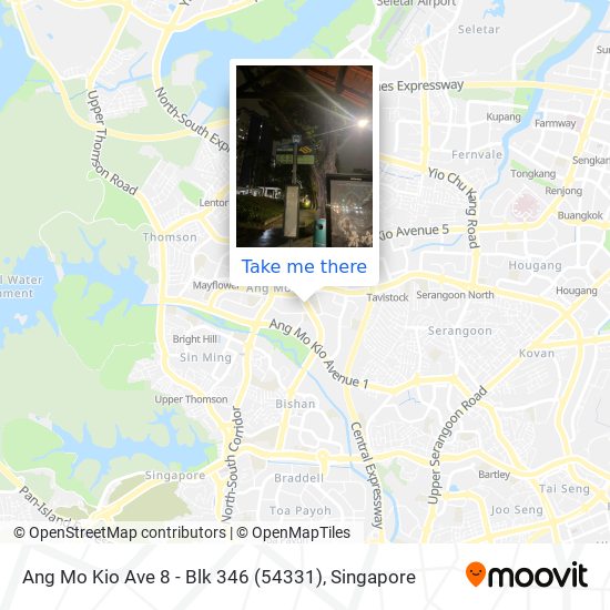 Ang Mo Kio Ave 8 - Blk 346 (54331) map