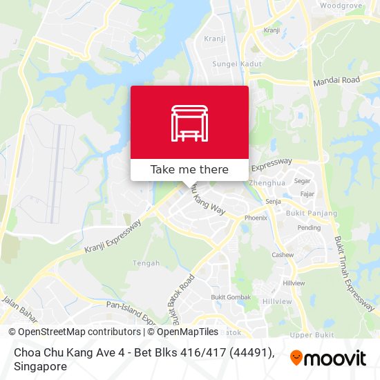 Choa Chu Kang Ave 4 - Bet Blks 416 / 417 (44491) map