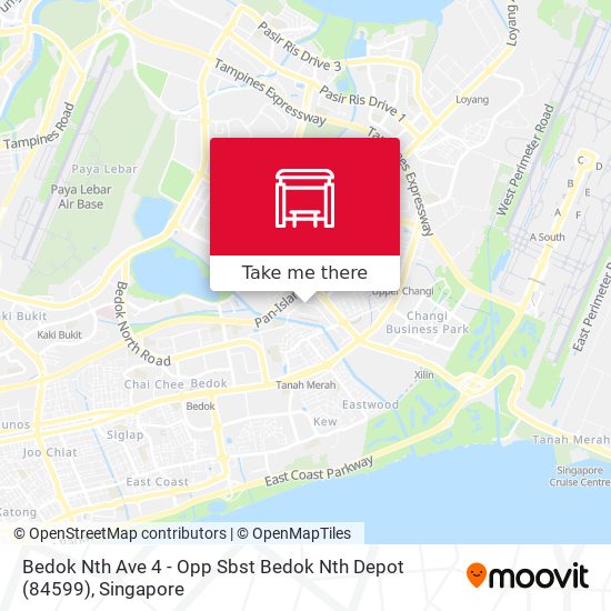 Bedok Nth Ave 4 - Opp Sbst Bedok Nth Depot (84599) map