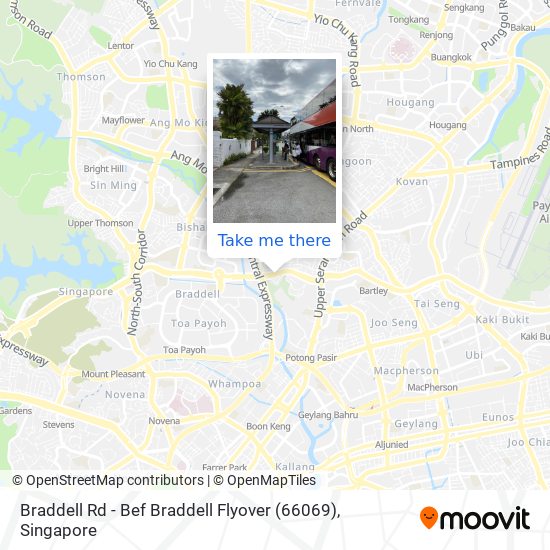 Braddell Rd - Bef Braddell Flyover (66069) map