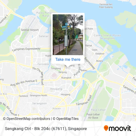 Sengkang Ctrl - Blk 204c (67611)地图