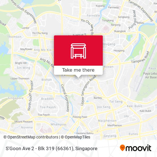 S'Goon Ave 2 - Blk 319 (66361) map