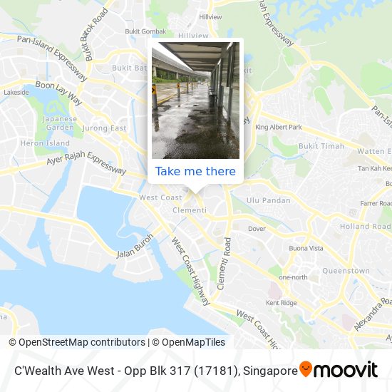 C'Wealth Ave West - Opp Blk 317 (17181) map